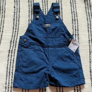 OshKosh B'gosh Plaid Overall Shorts